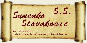 Šumenko Slovaković vizit kartica